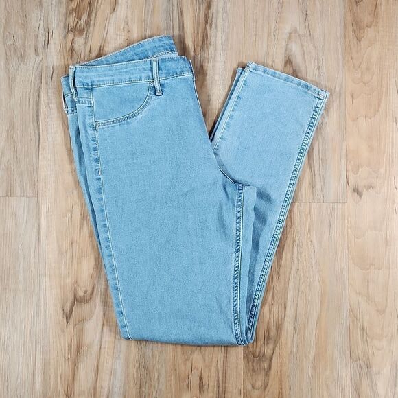 🧚♀️H&M Light Blue Skinny Ankle Jeans Size 14/32 - Picture 1 of 8